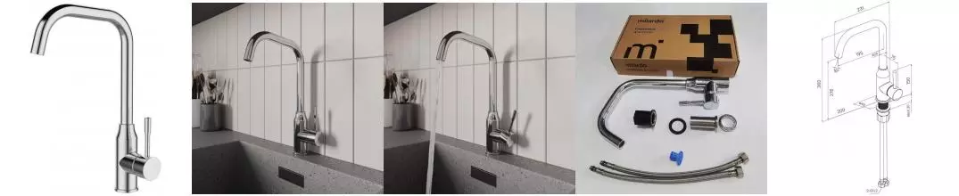 Смеситель для кухонной мойки «Milardo» Meal M01SBL0M05 хром Смеситель для кухонной мойки «Milardo» Meal M01SBL0M05 хром