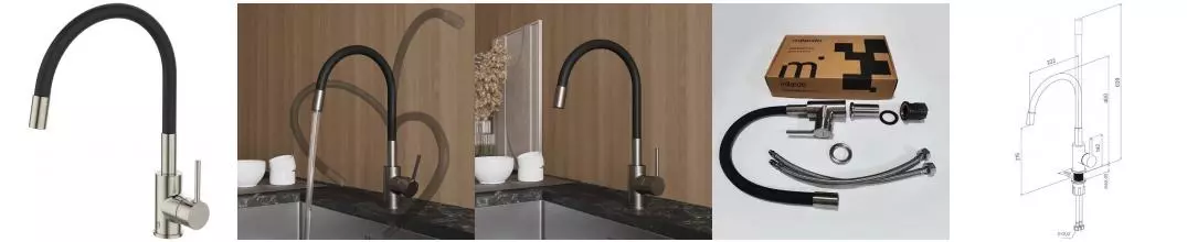 Смеситель для кухонной мойки «Milardo» Meal M01BN0FM05 сатин Смеситель для кухонной мойки «Milardo» Meal M01BN0FM05 сатин