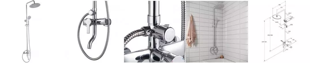 Душевая система «Milardo» Stripe STRSB1FM06 хром Душевая система «Milardo» Stripe STRSB1FM06 хром