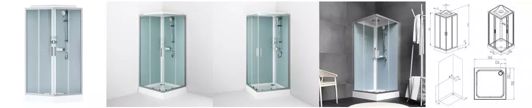 Душевая кабина «Am.Pm» Gem Square W90C-403-090MT 90/90 низкий поддон прозрачная/белая универсальная Душевая кабина «Am.Pm» Gem Square W90C-403-090MT 90/90 низкий поддон прозрачная/белая универсальная
