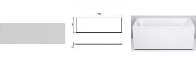 Экран под ванну «Am.Pm» Gem 170/70 белый