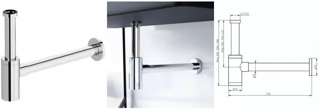 Сифон для раковины «Damixa» Option 210800000 хром