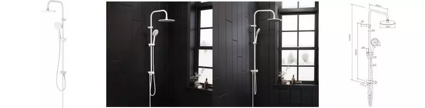 Душевая стойка «Damixa» Jupiter 977000200 белая матовая