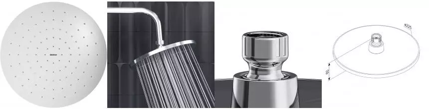 Верхний душ «Damixa» Jupiter 977050000 хром