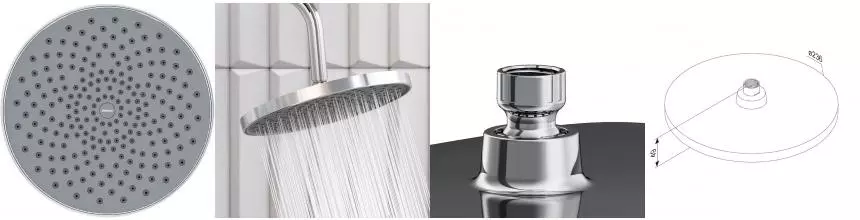 Верхний душ «Damixa» Apollo 947050000 хром