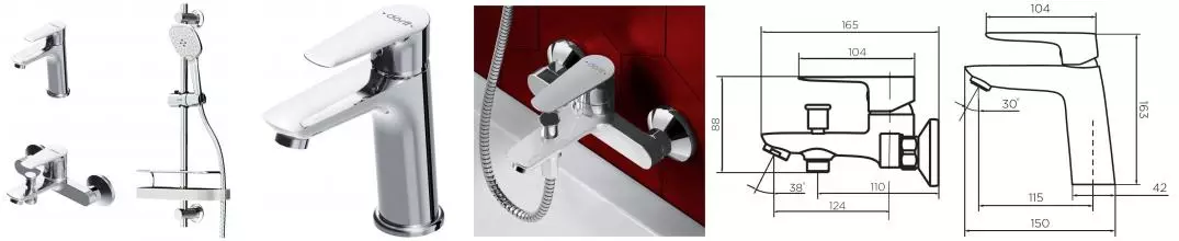 Комплект смесителей «Dorff» Prime D4094036 хром