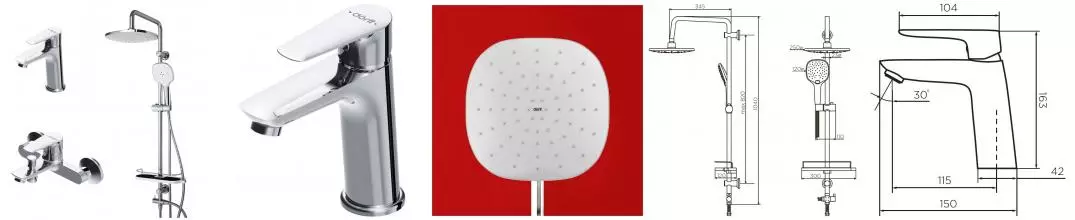 Комплект смесителей «Dorff» Prime D4094030 хром