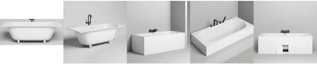 Ванна из литьевого мрамора «Salini» Ornella Axis Kit 170/75 S-Sense с ножками с сифоном белая матовая