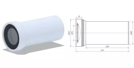 Патрубок для унитаза «АНИпласт» W1220 труба фановая