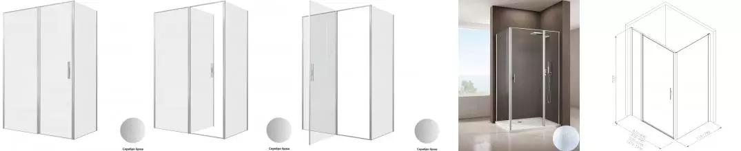 Душевой угол-ограждение «Allen Brau» Priority 140/80 прозрачный/серебро без поддона универсальный Душевой угол-ограждение «Allen Brau» Priority 140/80 прозрачный/серебро без поддона универсальный