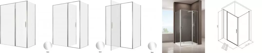 Душевой угол-ограждение «Allen Brau» Priority 160/80 прозрачный/хром без поддона универсальный Душевой угол-ограждение «Allen Brau» Priority 160/80 прозрачный/хром без поддона универсальный