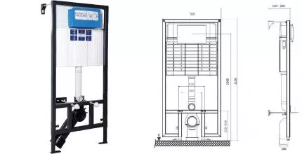 Инсталляция для унитаза «Pestan» Sava Fix Slim 40006456