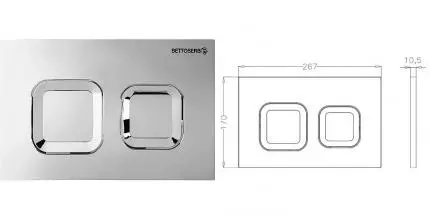Кнопка смыва «Pestan» Bettoserb 40006473 хром