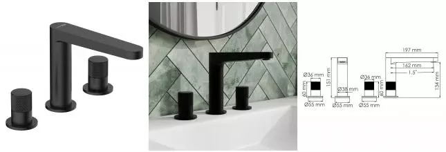 Смеситель для раковины «WasserKRAFT» Fulda 5235 чёрный матовый Смеситель для раковины «WasserKRAFT» Fulda 5235 чёрный матовый