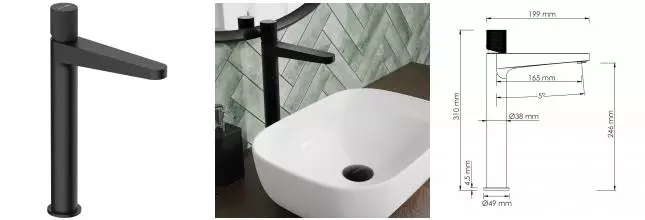 Смеситель для раковины «WasserKRAFT» Fulda 5203H чёрный матовый Смеситель для раковины «WasserKRAFT» Fulda 5203H чёрный матовый