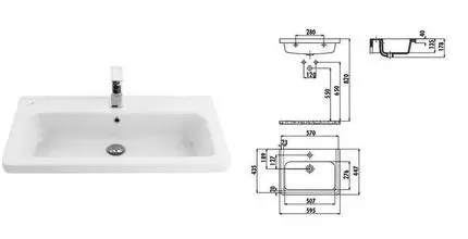 Раковина «Creavit» 80/45 ip080 фарфоровая белая