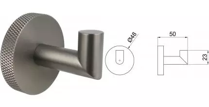 Крючок «Allen Brau» Priority 6.31001-MG на стену брашированный графит
