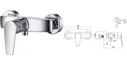 Смеситель для душа «Allen Brau» Eclipse 5.E1004-00 хром Смеситель для душа «Allen Brau» Eclipse 5.E1004-00 хром