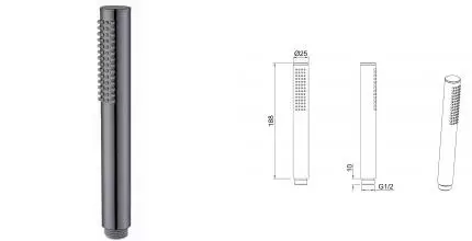 Ручная лейка «Allen Brau» Priority 5.31020-MG брашированный графит