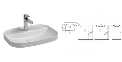 Раковина «Allen Brau» Fantasy Sphere 55/40 4.11034.20 фарфоровая белая