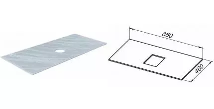 Мебельная столешница «Allen Brau» Infinity 85 (фрез 45) акриловый камень оникс (311795)