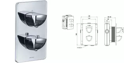 Смеситель для душа «Allen Brau» Infinity V.2 5.21216-00 с термостатом хром