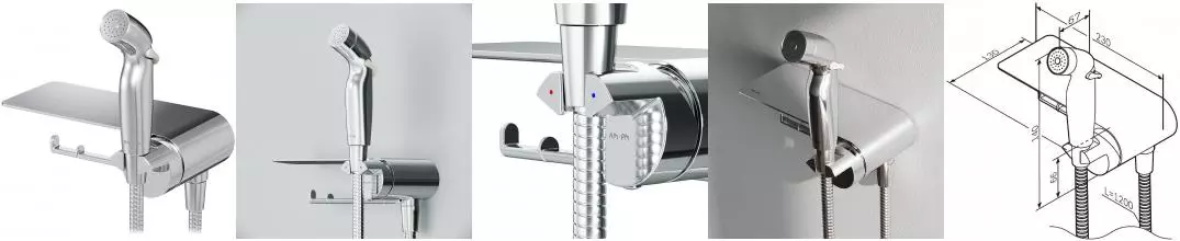 Смеситель с гигиеническим душем «Am.Pm» Func F0H8F900 хром