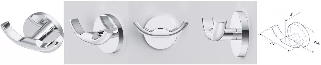 Двойной крючок «Am.Pm» X-Joy A85A35600 на стену хром Двойной крючок «Am.Pm» X-Joy A85A35600 на стену хром