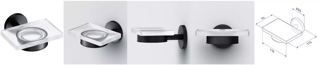 Мыльница «Am.Pm» X-Joy A85A34222 на стену чёрная матовая