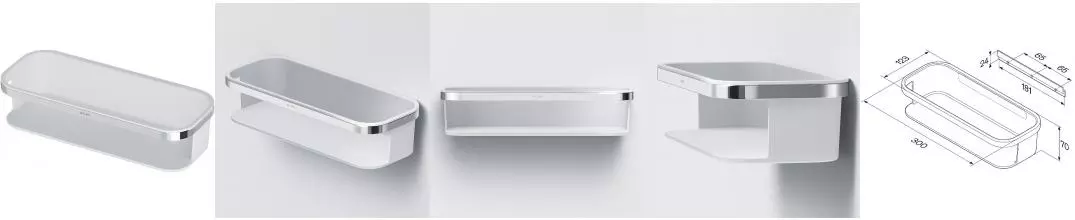 Полка в ванну «Am.Pm» Func A8F53100 на стену хром