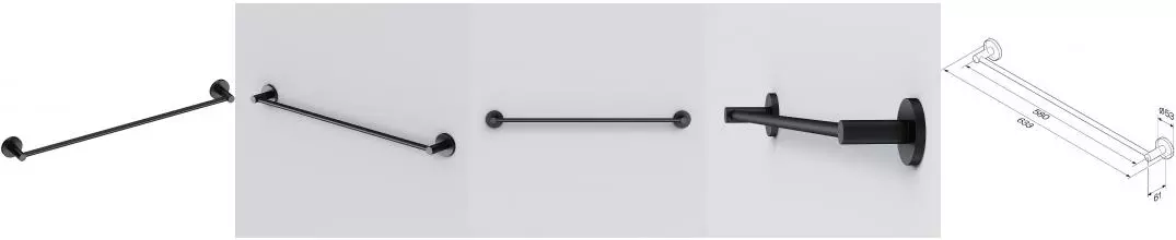 Полотенцедержатель «Am.Pm» X-Joy A85A346422 на стену чёрный матовый