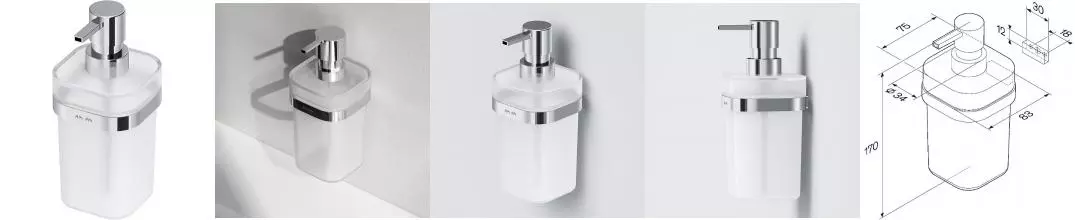 Дозатор для мыла «Am.Pm» Func A8F36900 на стену хром