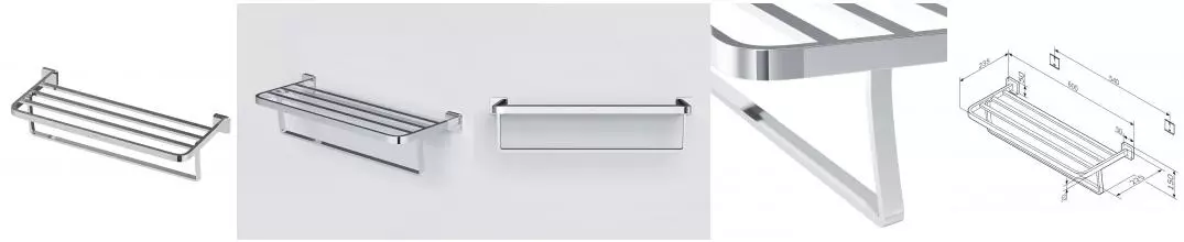 Полотенцедержатель с полкой «Am.Pm» Func A8F37700 на стену хром