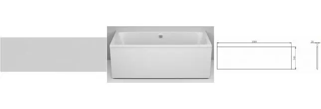 Экран под ванну «Am.Pm» Func 180 белый