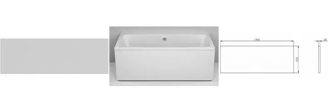 Экран под ванну «Am.Pm» Func 150 белый