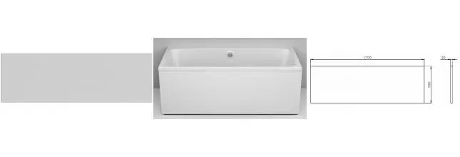 Экран под ванну «Am.Pm» Func 170 белый