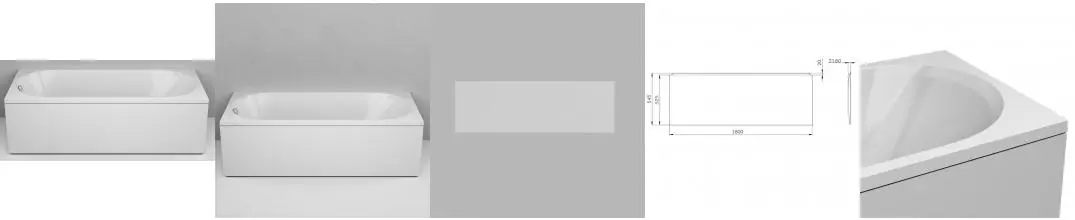 Экран под ванну «Am.Pm» X-Joy 180 белый