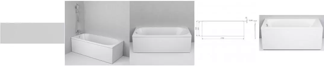 Экран под ванну «Am.Pm» X-Joy 170/75 белый