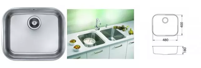 Мойка для кухни «Alveus» Variant 10 SAT-90 48/40 нержавеющая сталь Мойка для кухни «Alveus» Variant 10 SAT-90 48/40 нержавеющая сталь