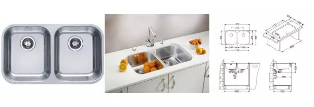 Мойка для кухни «Alveus» Duo 30 75/44 нержавеющая сталь Мойка для кухни «Alveus» Duo 30 75/44 нержавеющая сталь
