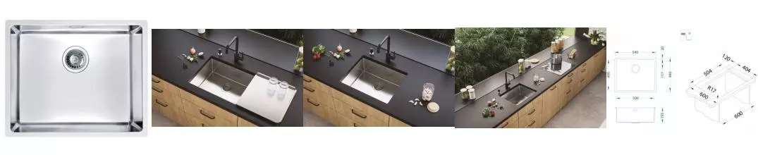 Мойка для кухни «Alveus» Kombino 50 54/44 нержавеющая сталь Мойка для кухни «Alveus» Kombino 50 54/44 нержавеющая сталь