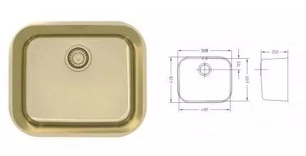 Мойка для кухни «Alveus» Variant Monarch 10 51/43 нержавеющая сталь Gold