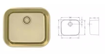 Мойка для кухни «Alveus» Variant Monarch 10 51/43 нержавеющая сталь Gold Мойка для кухни «Alveus» Variant Monarch 10 51/43 нержавеющая сталь Gold