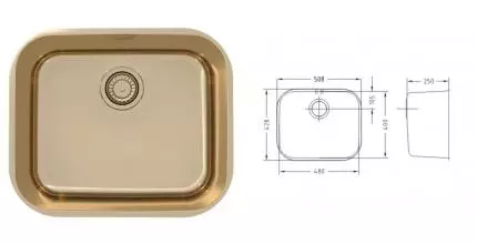 Мойка для кухни «Alveus» Variant Monarch 10 51/43 нержавеющая сталь Bronze