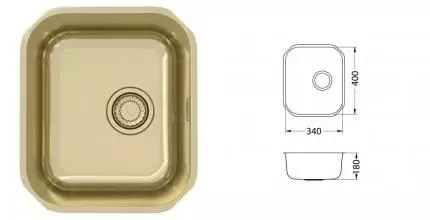 Мойка для кухни «Alveus» Variant Monarch 40 34/40 нержавеющая сталь Gold Мойка для кухни «Alveus» Variant Monarch 40 34/40 нержавеющая сталь Gold