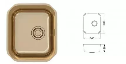 Мойка для кухни «Alveus» Variant Monarch 40 34/40 нержавеющая сталь Bronze Мойка для кухни «Alveus» Variant Monarch 40 34/40 нержавеющая сталь Bronze