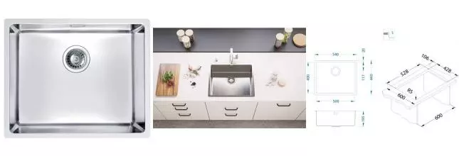 Мойка для кухни «Alveus» Kombino 50 F/S 54/44 нержавеющая сталь Мойка для кухни «Alveus» Kombino 50 F/S 54/44 нержавеющая сталь