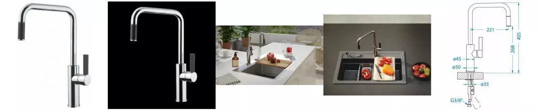 Смеситель для кухонной мойки «Alveus» Romi-P CHR 1132176 хром