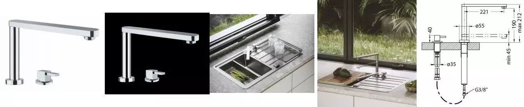 Смеситель для кухонной мойки «Alveus» Norma CHR 1132182 хром