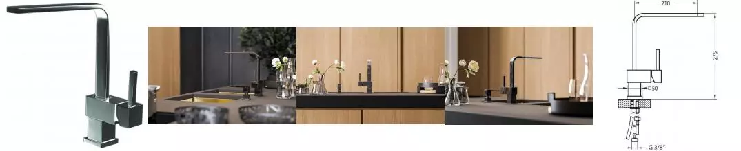 Смеситель для кухонной мойки «Alveus» Laguna Monarch 1134827 anthracite